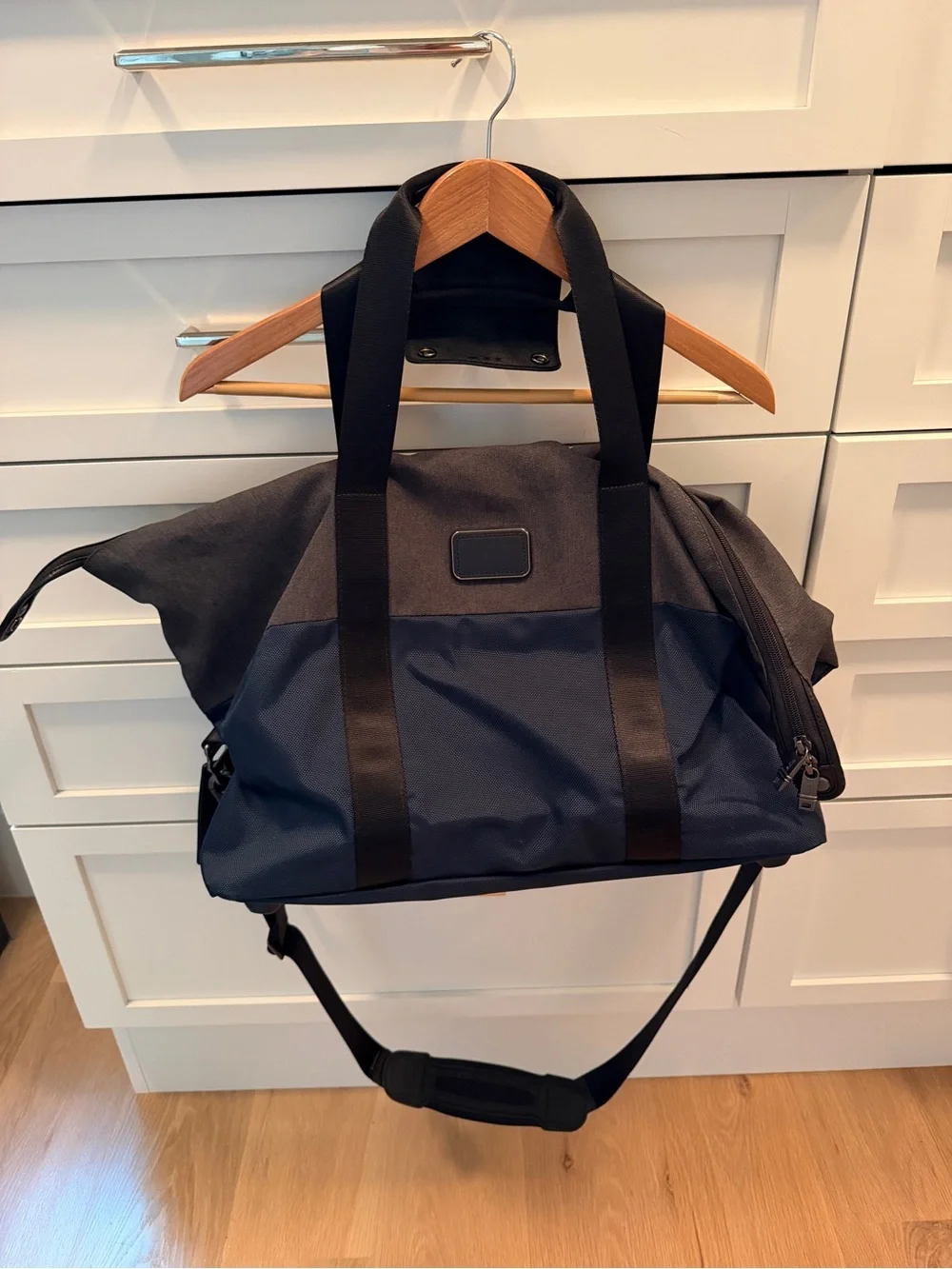 Tumi Navy and Charcoal Travel Duffel